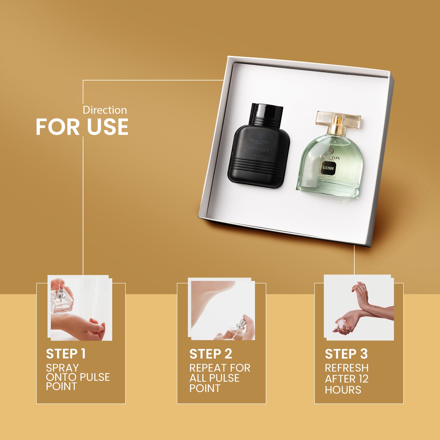Gift Set Of 2 Women Lush + Men Victory - 100Ml Each