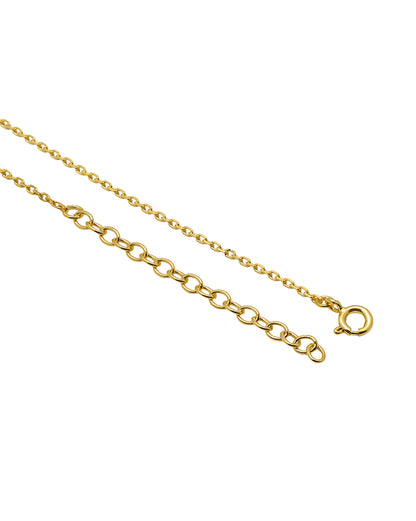 18K Gold Plated Floral Pendant Necklace &amp; Earring Set