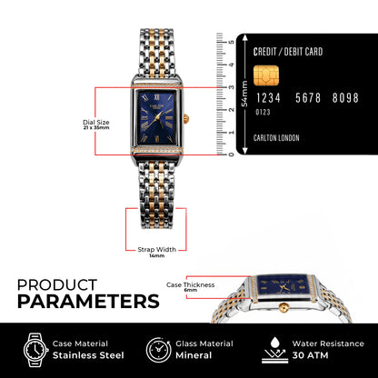 Carlton London Women Amara Blue Analog Watch CL-AM-BLU