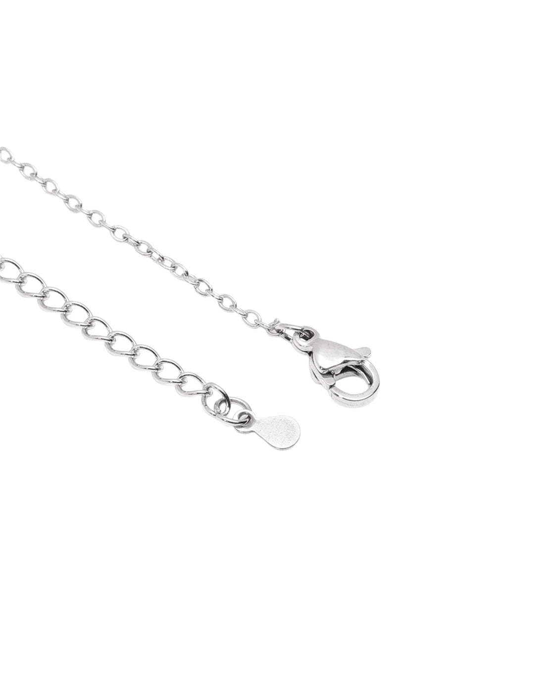 Silver Plated Solitaire &amp; Sparkling CZ Heart Pendant and Chain