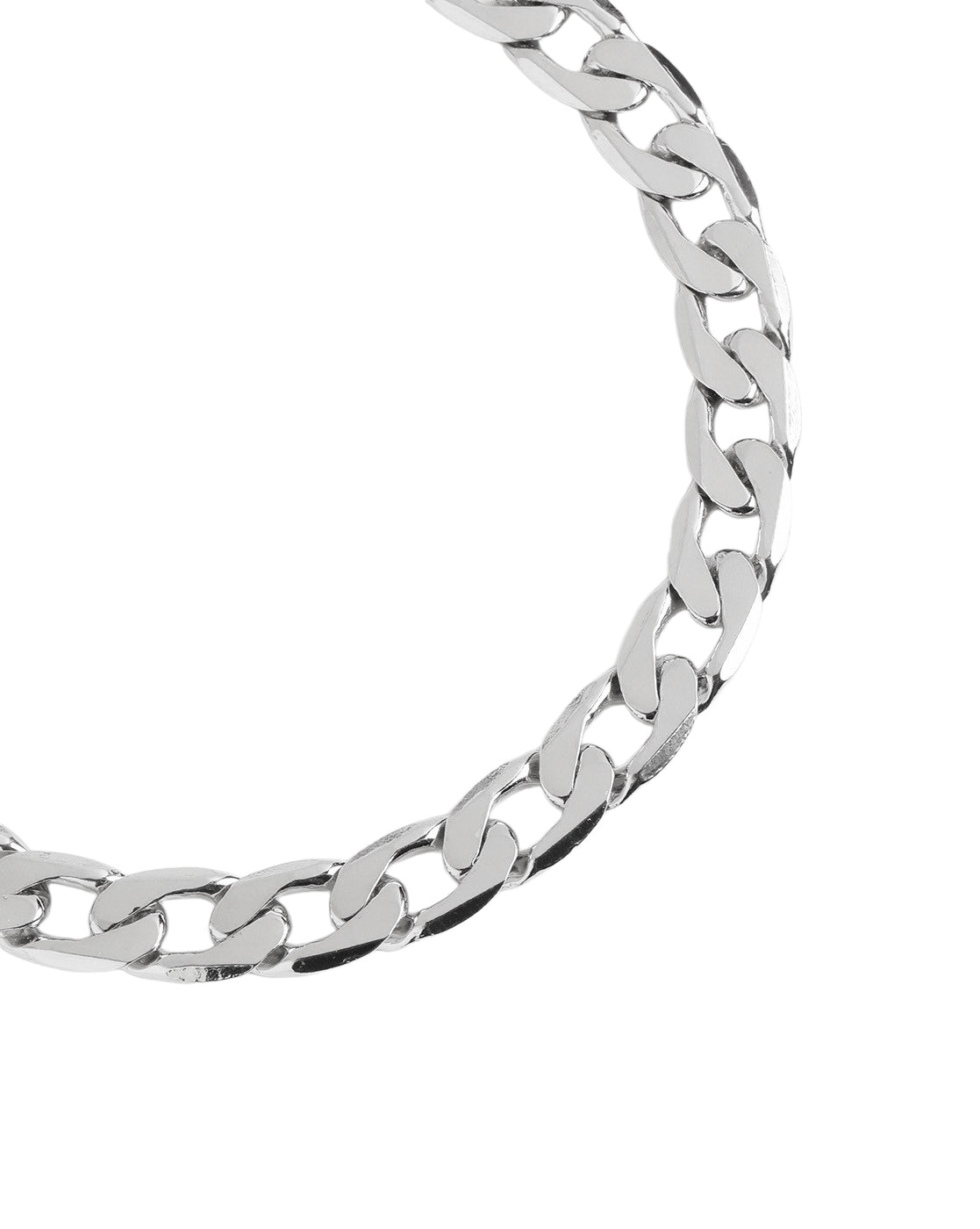 Men Rhodium Plated Bold link Bracelet
