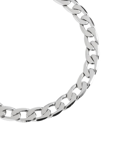 Men Rhodium Plated Bold link Bracelet