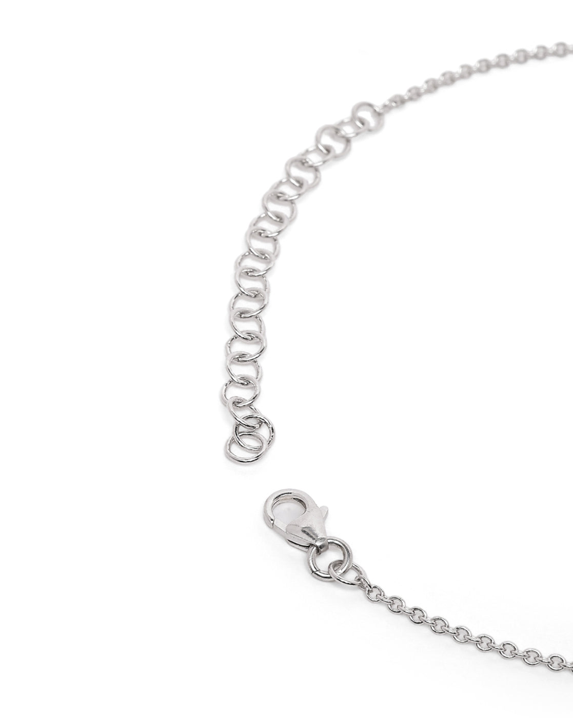 Rhodium Plated Dainty Floral Necklace