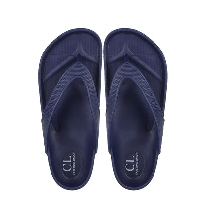 Men Textured Comfort Thong Sandals