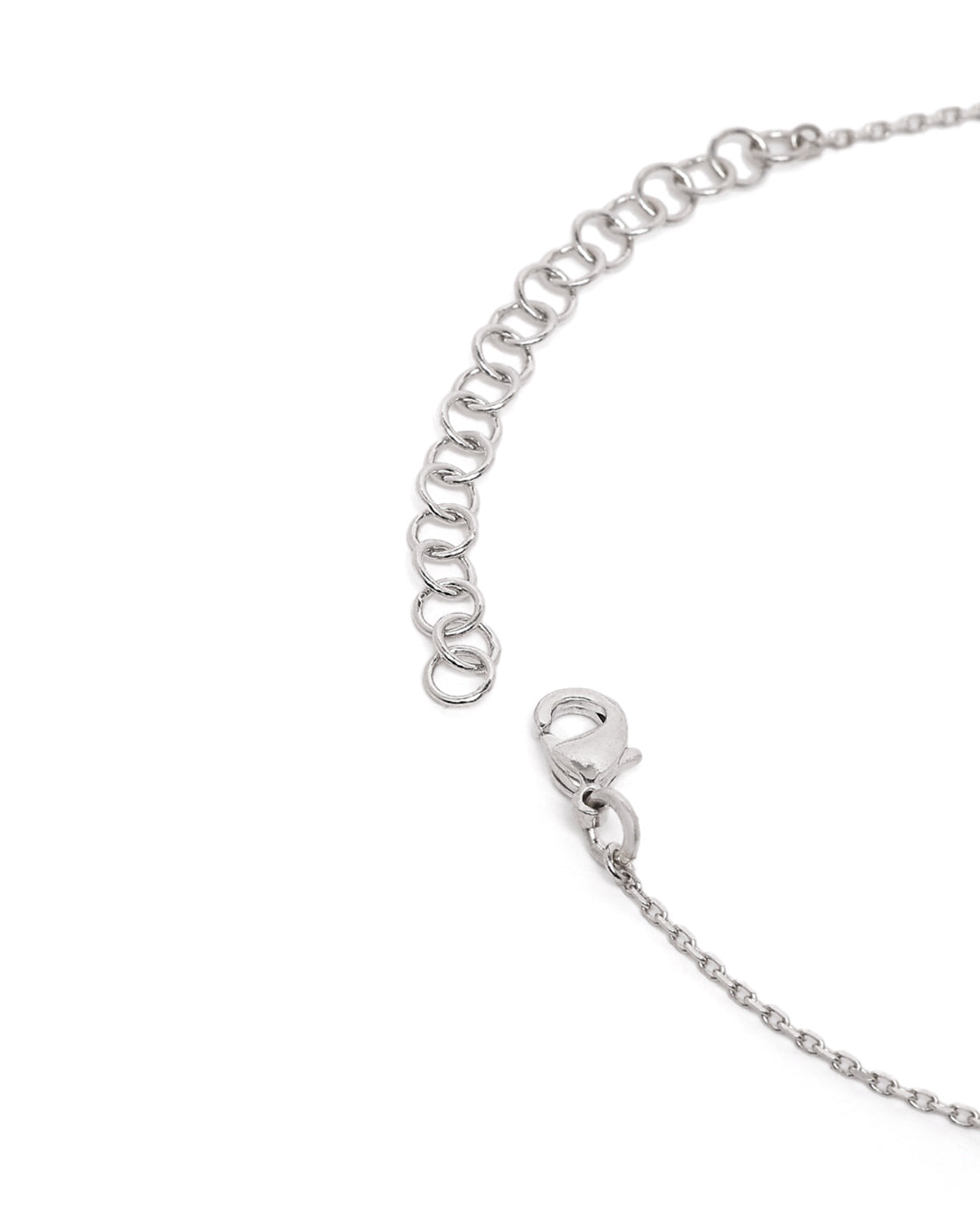 Rhodium Plated Dangling Pink Solitaire Necklace