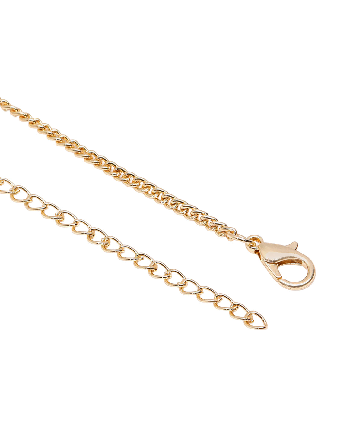 Gold Plated Bar &amp; Pearl Beaded Necklace
