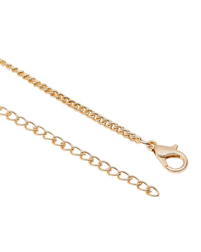Gold Plated Bar &amp; Pearl Beaded Necklace