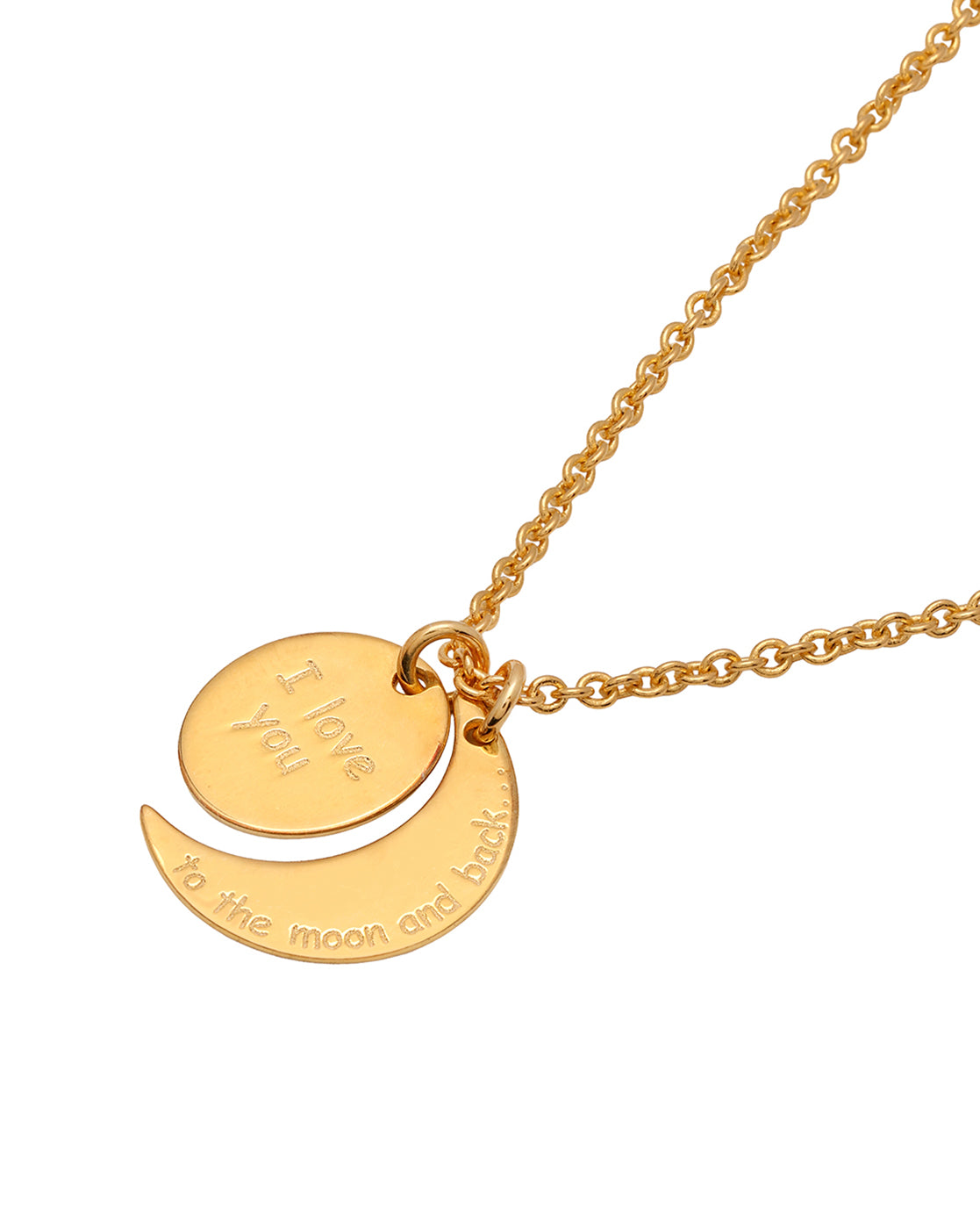 18kt Gold Plated I Love You Necklace