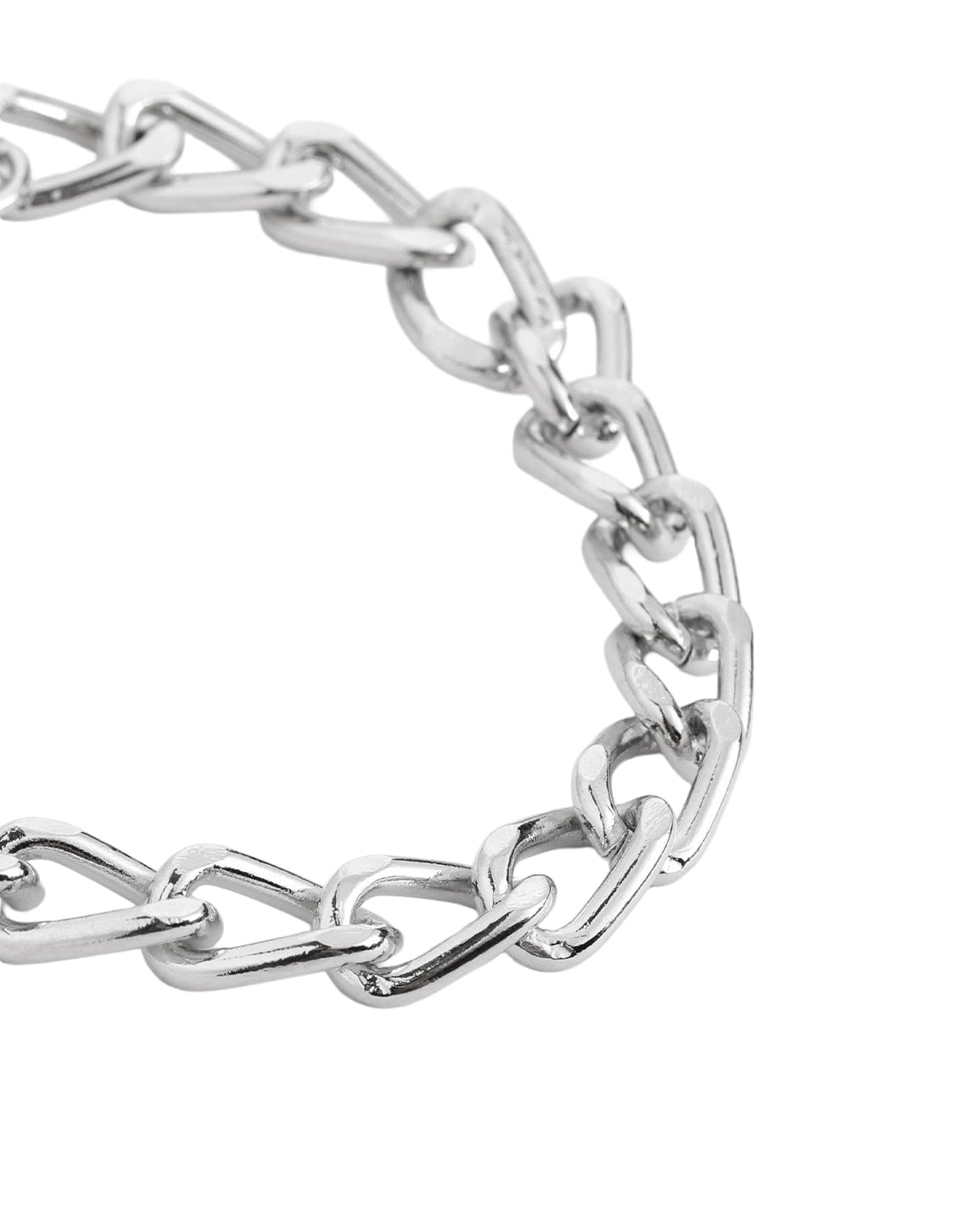 Men Silver Plated Link Bracelet