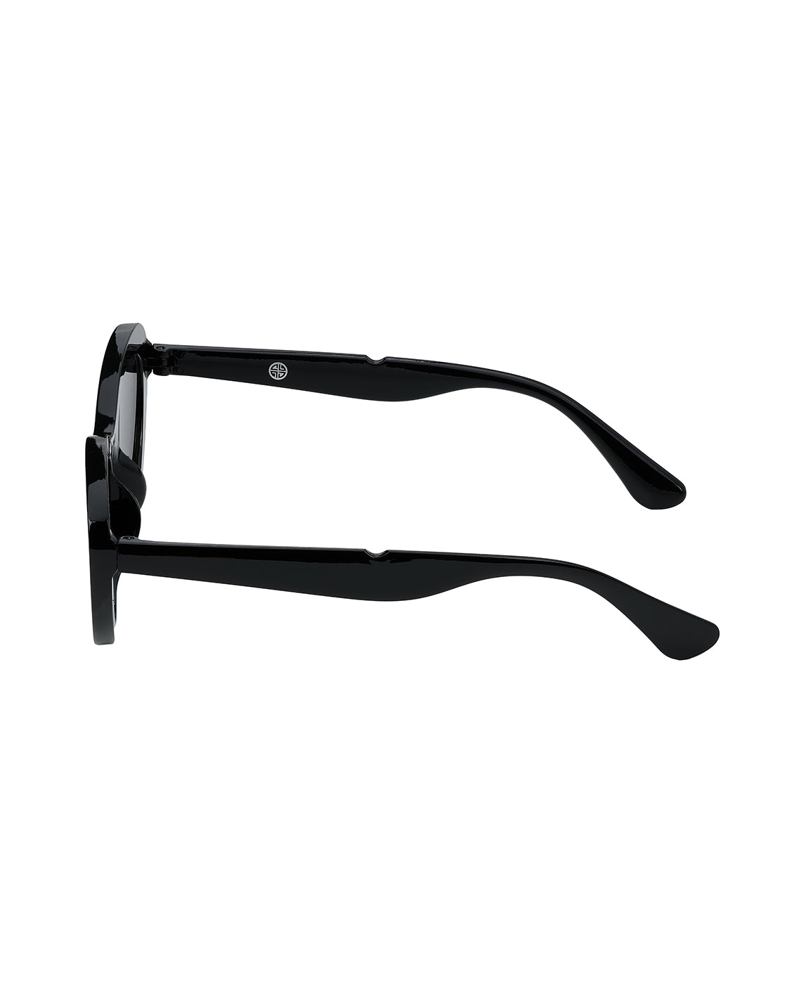 Women Black Toned UV Protected Black Lens Cateye Sunglasses