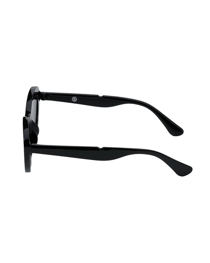 Women Black Toned UV Protected Black Lens Cateye Sunglasses