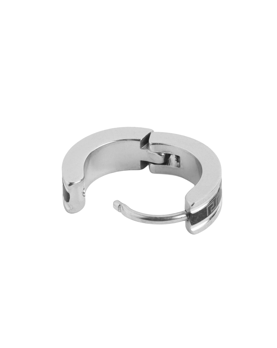 Men Silver Plated Hoop Earring