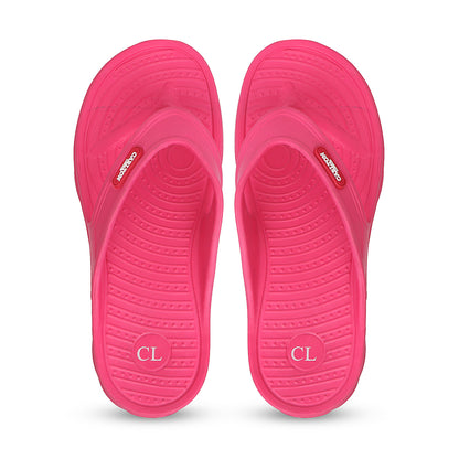 Women Fuchsia Comfortable Wedge Flip Flops
