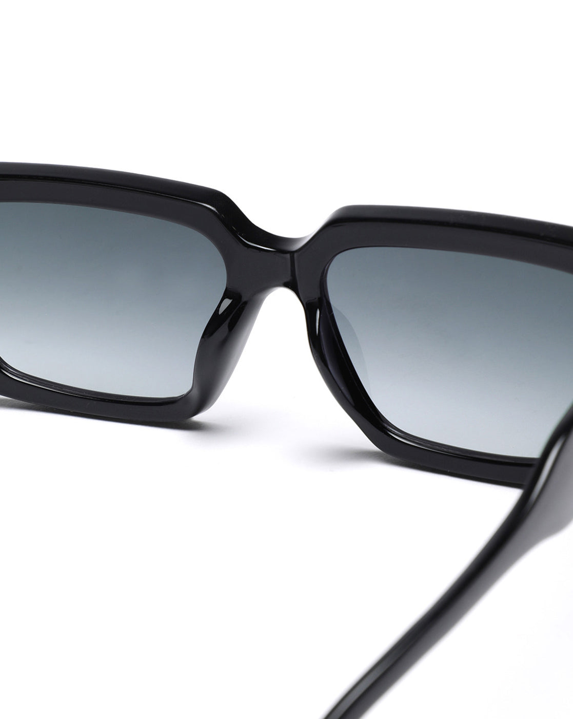 Unisex Black Toned Grey UV Protected Lens Square Sunglasses