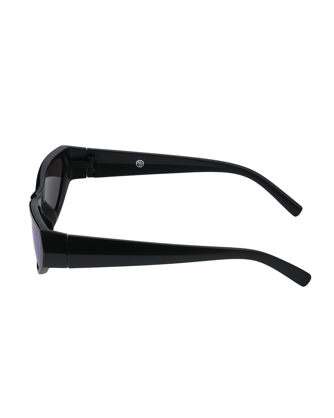 Women Matt Black Toned UV Protected Blue Mirror Lens Sports Sunglasses