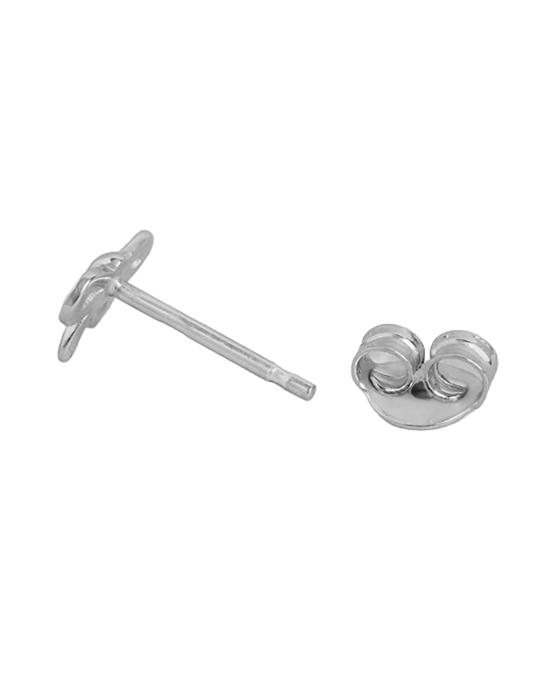 925 Sterling Silver Rhodium Plated BOW Mini Stud Earring