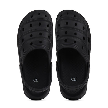 Men Sculpted Perforated Comfort Clogs with Back Strap