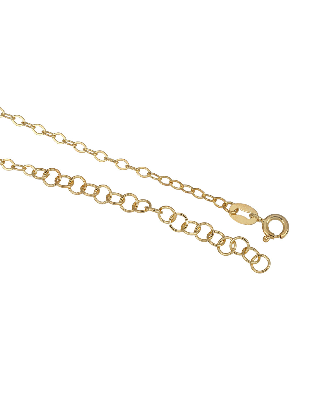 18kt Gold Plated Contemporary Cushion CZ Studded Hi-Polish Necklace