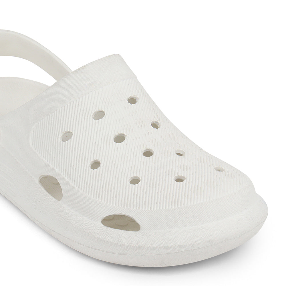 Men Sculpted Perforated Comfort Clogs with Back Strap