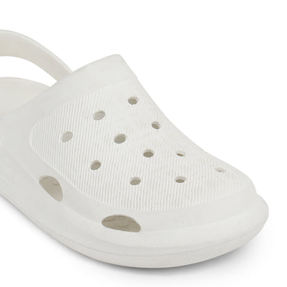 Men Sculpted Perforated Comfort Clogs with Back Strap