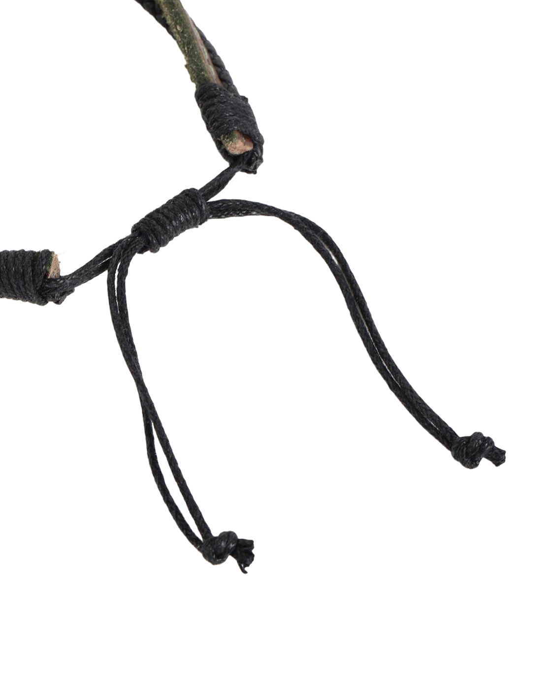 Men Set of 2 Braided Multistrand Adjustable Faux Leather Bracelet