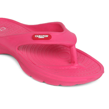 Women Fuchsia Comfortable Wedge Flip Flops