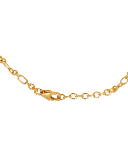 18kt Gold Plated Dangling Floral Teddy Heart Charm Enamel Bracelet