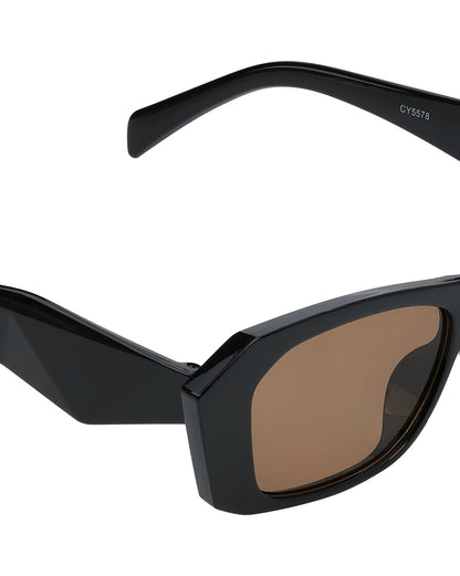 Women Black Toned UV Protected Brown Lens Wayfarer Sunglasses