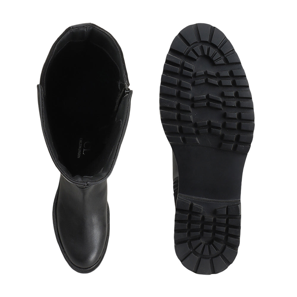 Women Block-Heeled Winter Over-the-Knee Boots