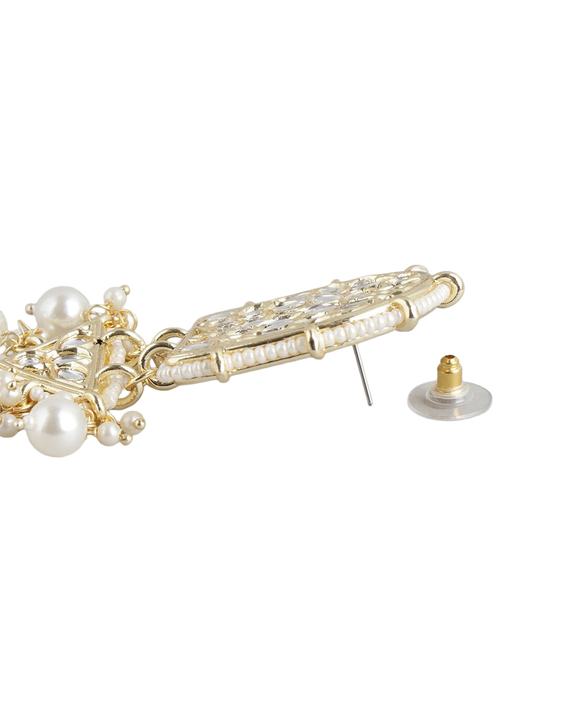 Gold-Plated Kundan Pearl Choker, Earrings &amp; Maang Tika Set