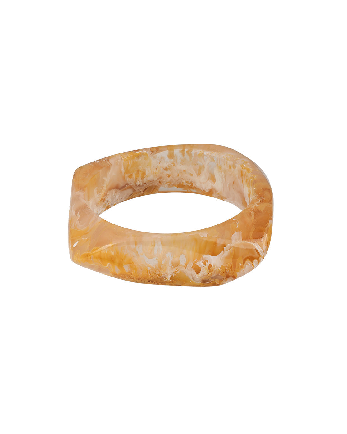 Set of 3 Stylish Earthy Square Resin Bangle