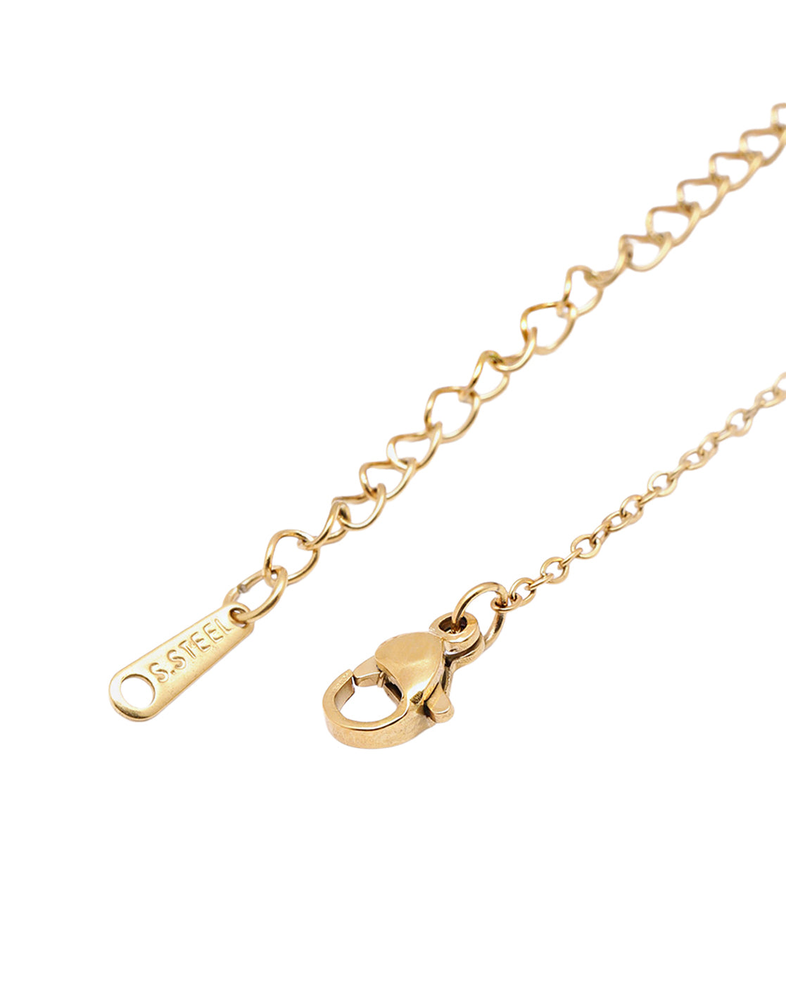 Gold-Plated Petite V Shaped Heart Adjustable Bracelet