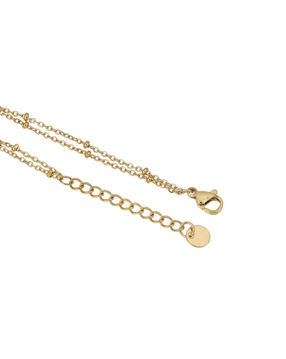 Premium Gold Plated Dainty CZ Studded with Solitaire Hand Chain Bracelet