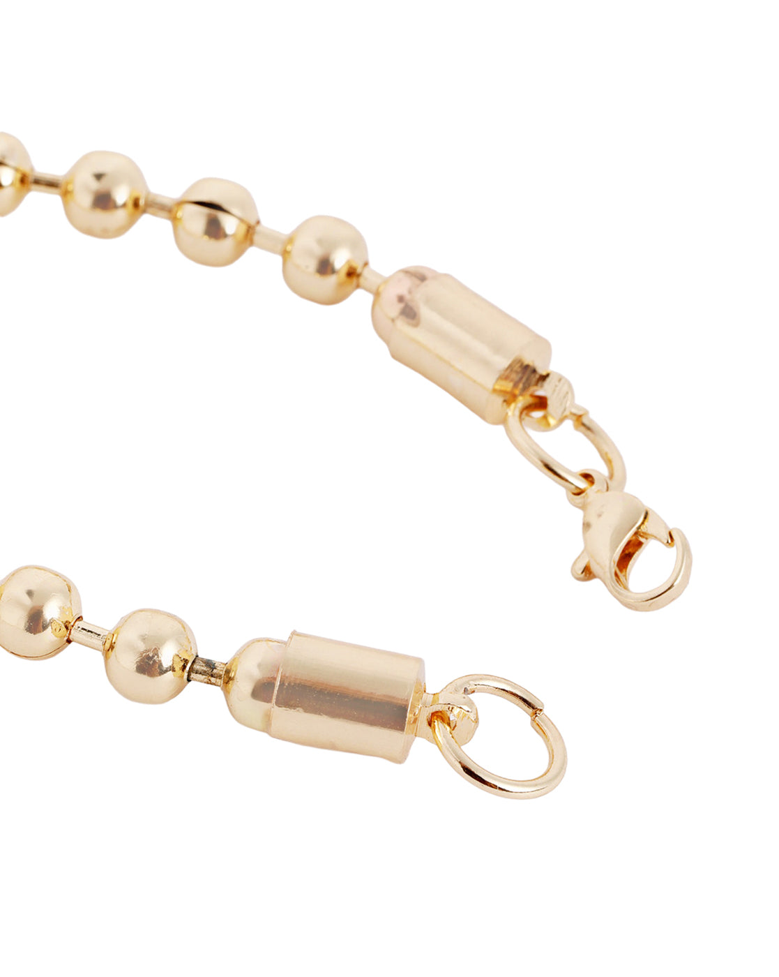 Men Gold Plated Metal Ball Link Bracelet