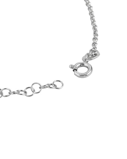 925 Sterling Silver Rhodium-Plated Enameled Evil Eye Charm Bracelet