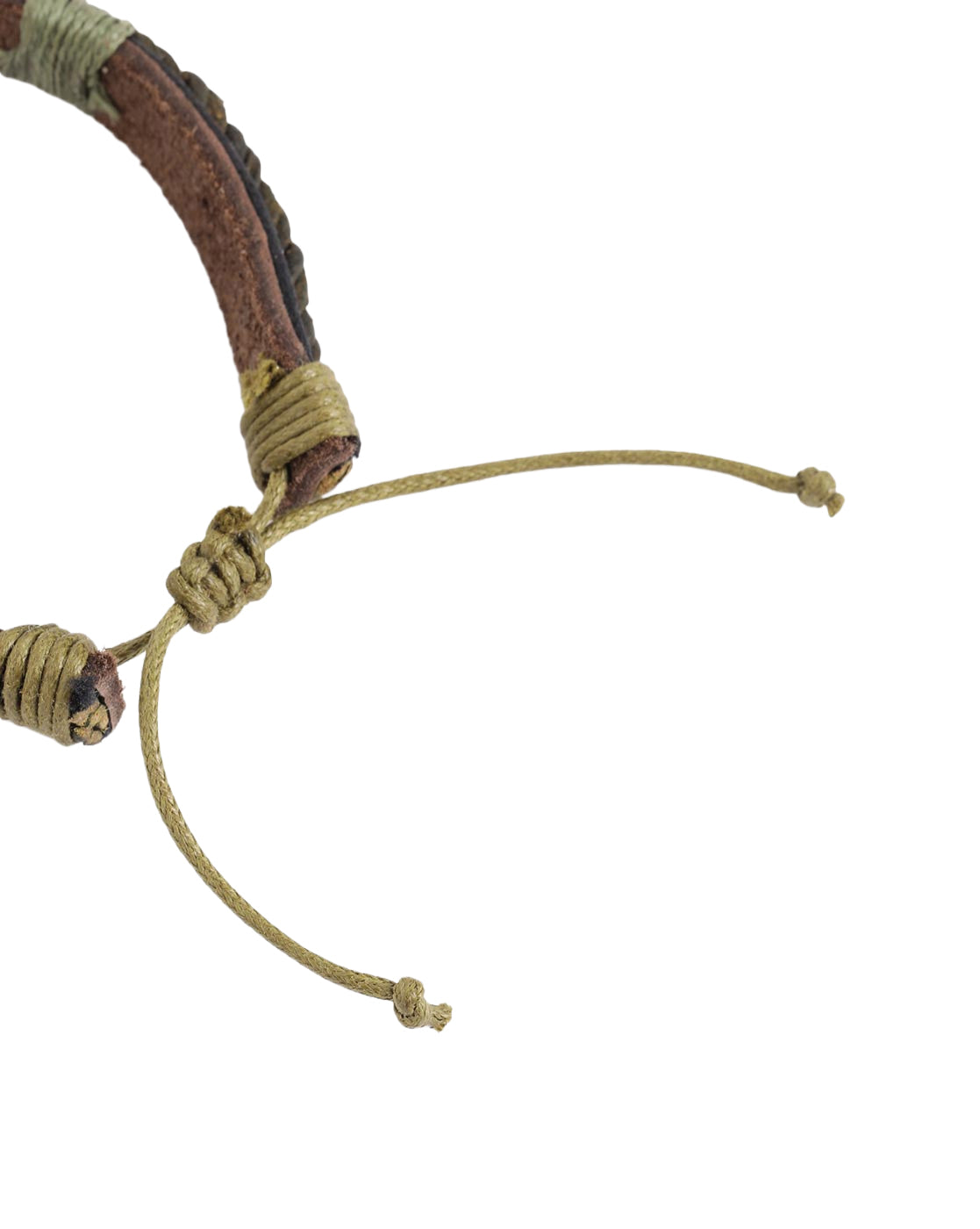 Men Set of 2 Bohemian Multistrand Adjustable Faux Leather Bracelet