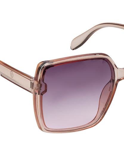 Women Nude Toned UV Protected Gradient Lens Oversized Sunglasses