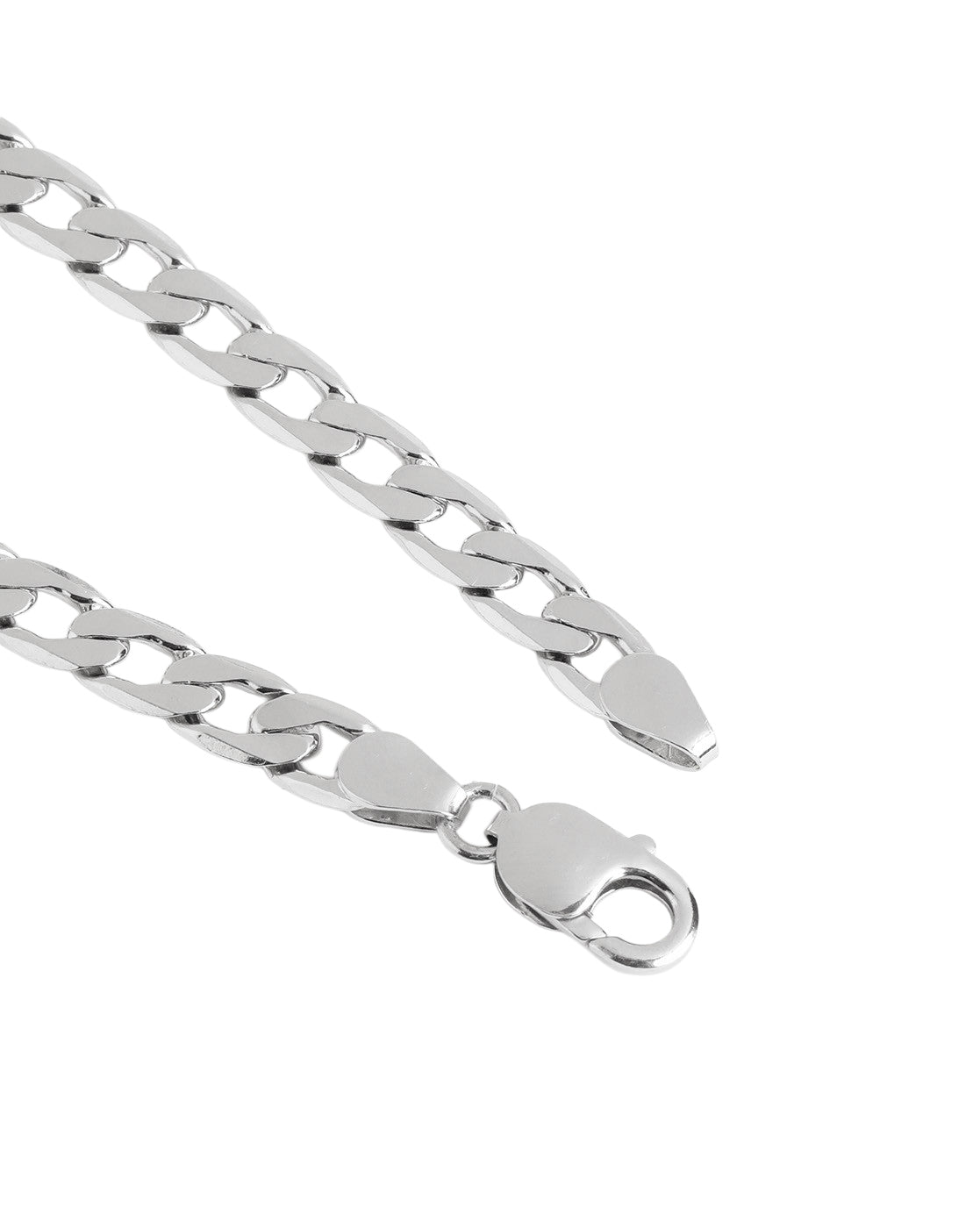 Men Rhodium Plated Bold link Bracelet