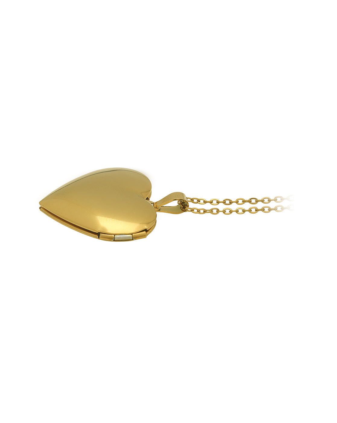 Gold Plated Openable Bold Heart Pendant and Chain