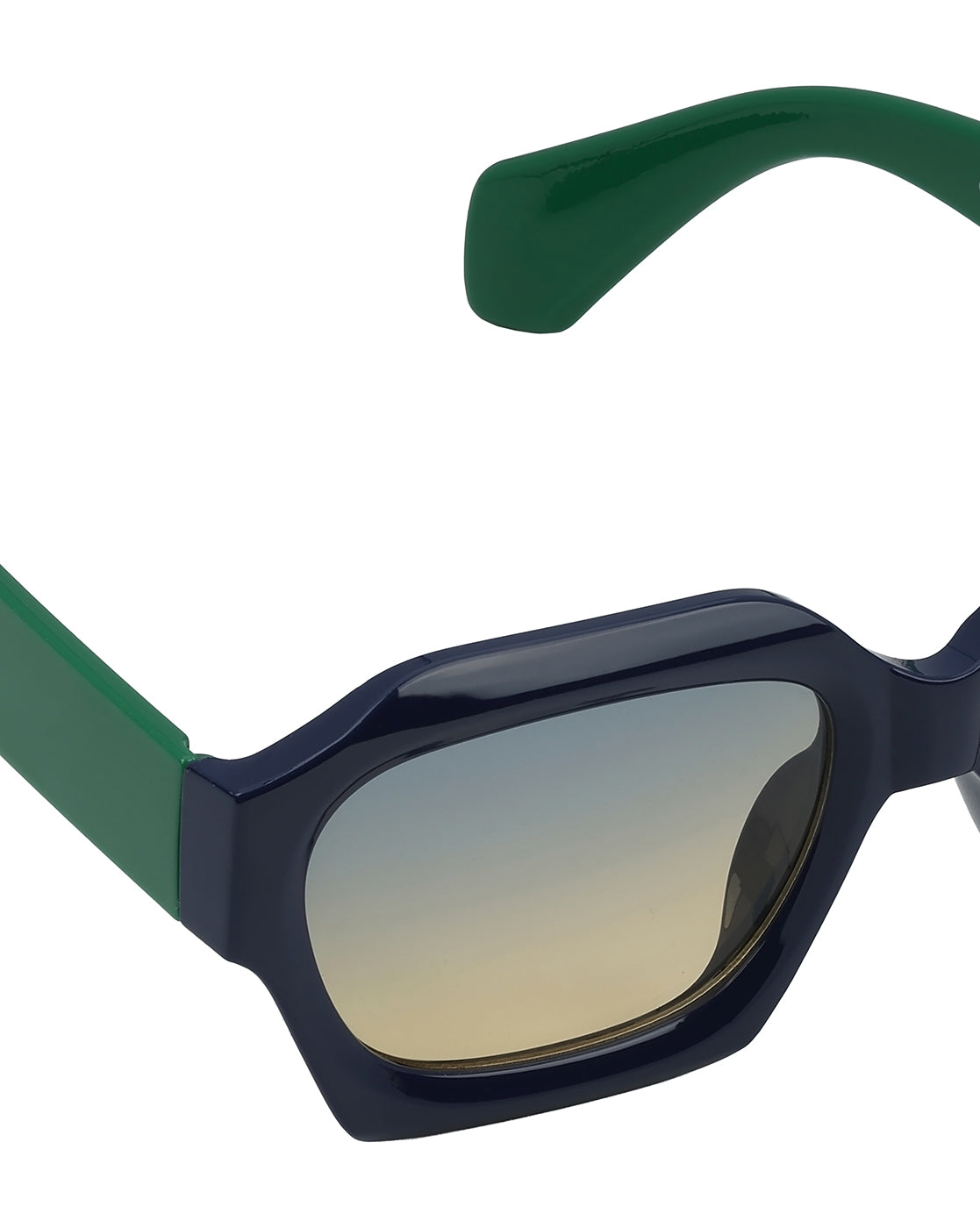 Women Blue &amp; Green Toned UV Protected Gradient Lens Wayfarer Sunglasses
