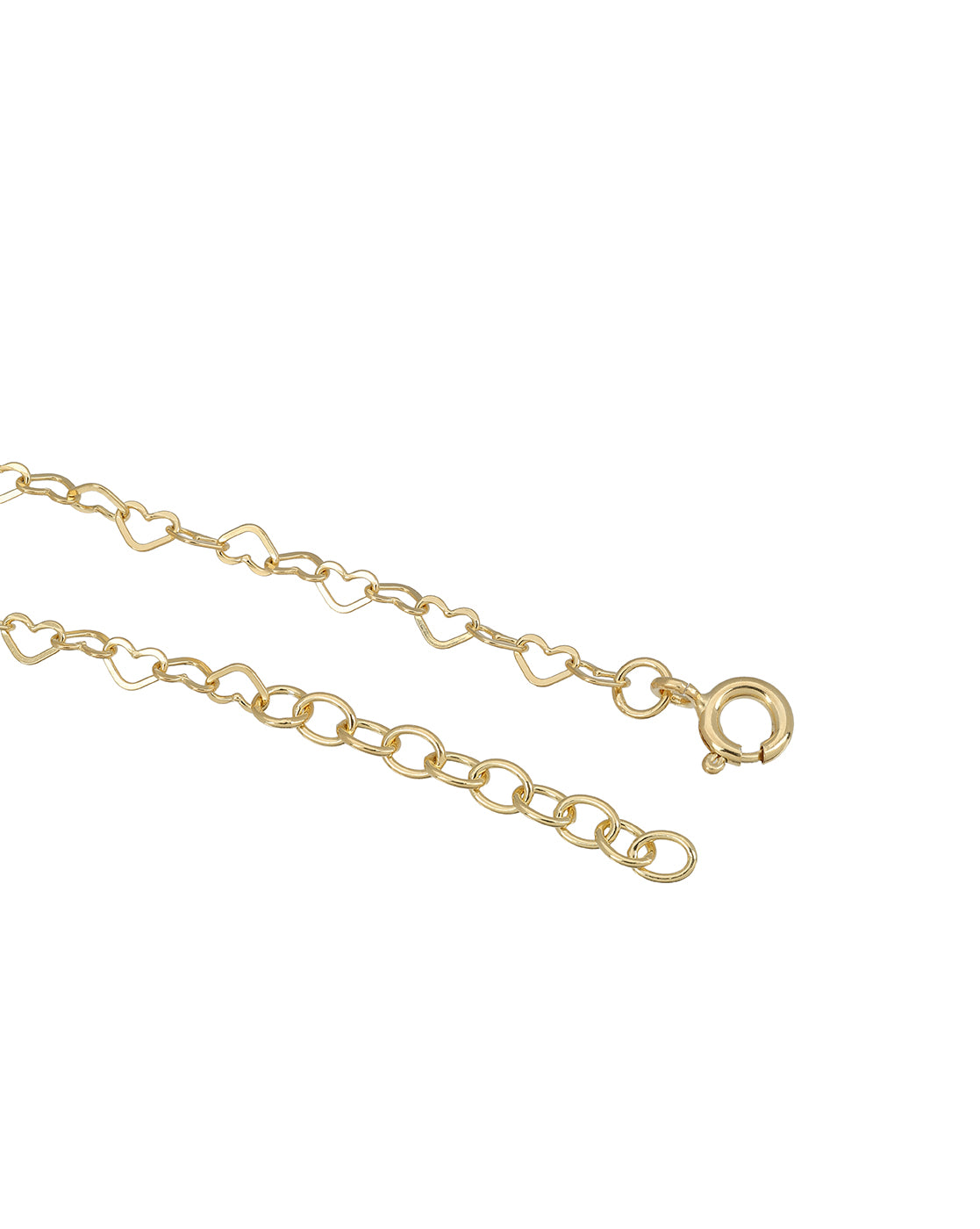 18kt Gold Plated Heart Link Adjustable Anklet