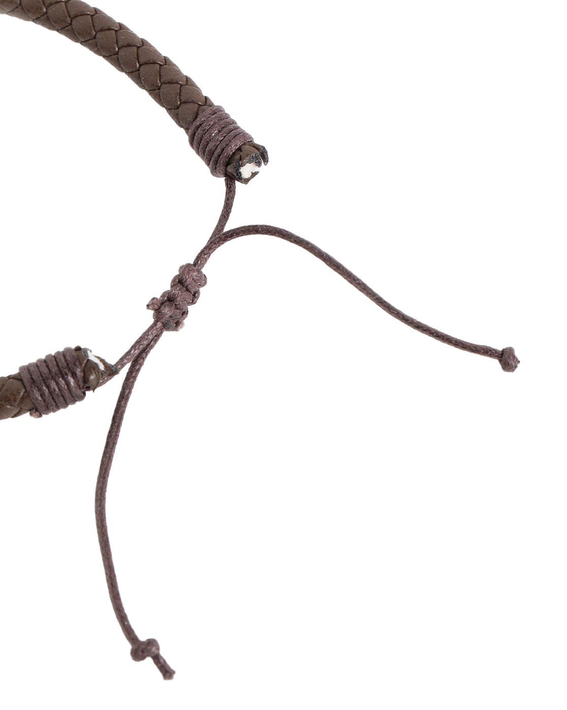 Men Set of 2 Braided Multistrand Adjustable Faux Leather Bracelet