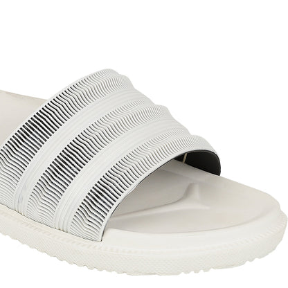 Men Textured Comfort Slip On Slider