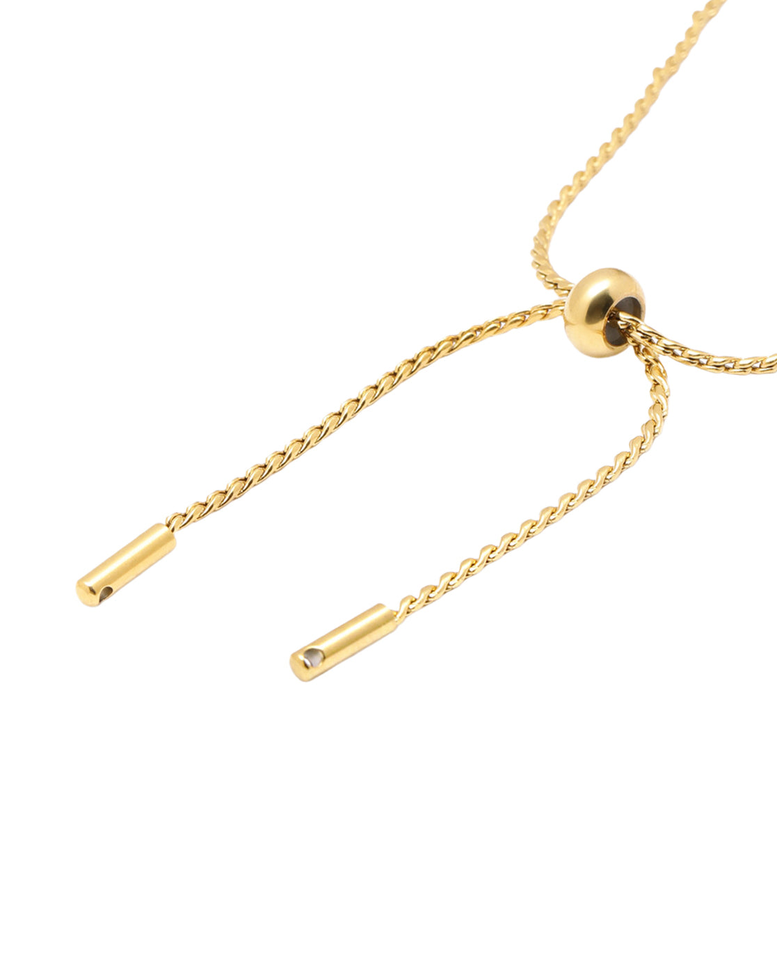 Double Sided Gold Plated Heart &amp; Faux Pearl Reversible Charm Adjustable Bracelet