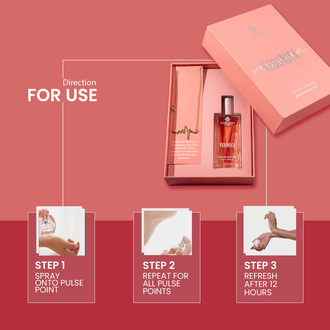 Veronica Women Gift Set With Necklace  Edp - 50Ml