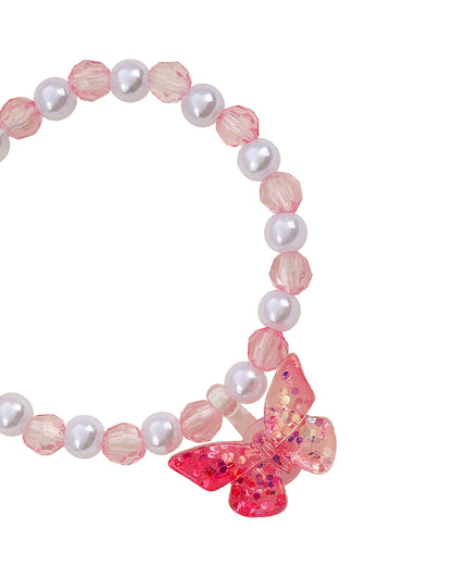 Girl Set of 3 Butterfly-Love Star Multi Charm Bracelet