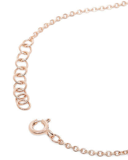 18kt Rose Gold Plated Floral Charm Bracelet