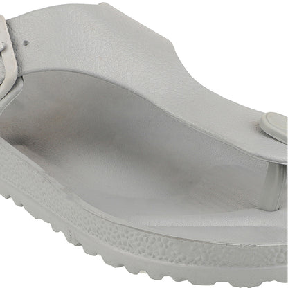 Men Solid Thong Slide with Adjustable Strap
