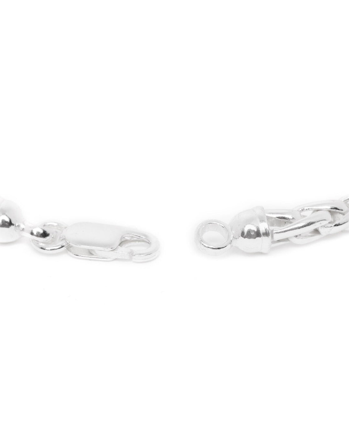 Men Rhodium-Plated Arrow Link Chain Bracelet