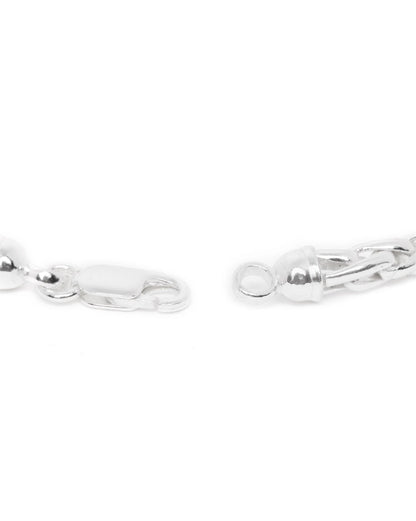 Men Rhodium-Plated Arrow Link Chain Bracelet